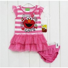 Girl's Pink Elmo Dress Set